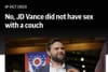 AP headline: No, JD Vance did not have sex without a couch.