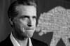 photo of Gavin Newsom biting his lip